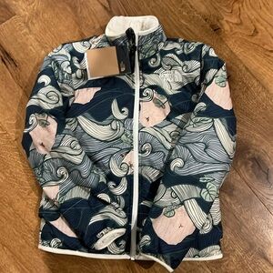 NWT THE NORTH FACE REVERSIBLE MOSSBUD INSULATED JACKET GIRLS'